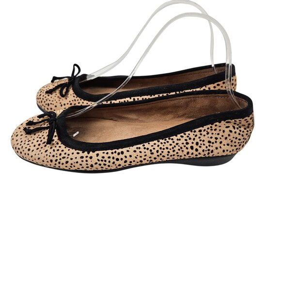Aerosoles Ballet Flats Womens Size 8 Leopard Print Bow Slip On Comfort Shoes - Picture 6 of 9
